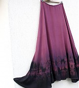  - Dlouhá půlkolová sukně fialová - 598015