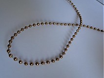 - Perličky na šnúre - 3 mm - zlatá tmavá - 617401