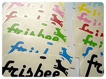  - frisbee - nálepka 15 cm - 620329