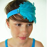 - Čelenka CURLY vintage aquamarine - 631177