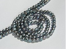 - Riečne perly, strieborné, 2 ks - 655135