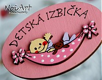  - Tabuľka DETSKÁ IZBIČKA ružová  - 698818