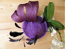  - Klobucikovy fialovy fascinator - 721367