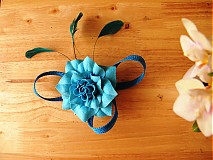 - Tyrkysovy fascinator - 739612