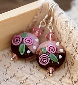  - Ružičky (lampwork a striebro) - 746042