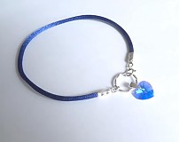  - Saténový náramok so Swarovski srdiečkom - 753499