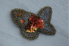 - Korálková spona Orchidea - 765487
