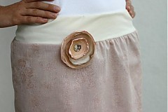  - Starorúžová sukňa + brošňa - 831654