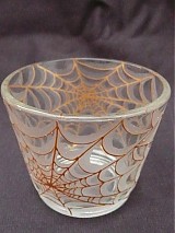 - Svietnik na čajovú sviečku - Spider Web (Gold)) - 884061