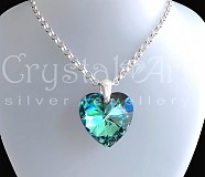 - Srdce Swarovski v striebre - 951780