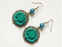  - zelené vintage kvietky - 955936