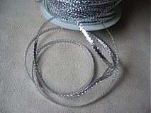  - Stuha lurex 3 mm strieborná - 967729