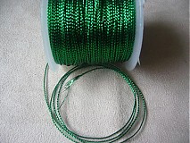  - Šnúra s lurexom 1 mm zelená - 967786