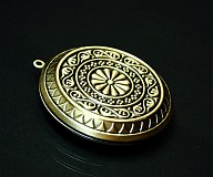  - Vintage medailón na fotku, Ø 44 mm - 977171