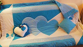  - Patchworkova deka srdce - 979730
