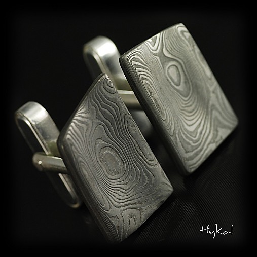 - Kované manžetové knoflíčky damasteel - LOPER - 16142