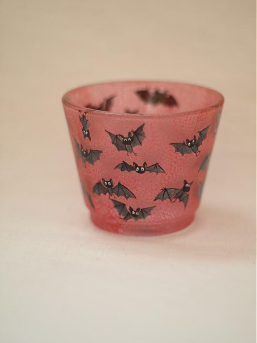 - Svietnik na čajovú sviečku - Baby Bats (red) - 863214