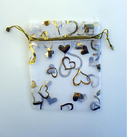  - Vrecúška srdiečkové 12x10 cm/ 10 ks - 972767