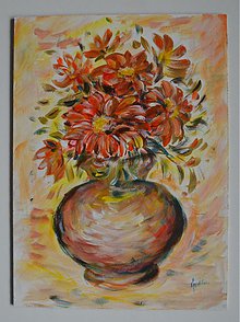 Obrazy - obraz váza s kvetmi - 3739972_