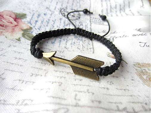 Náramky - Náramok s bronzovým šípom :) - 3747265_