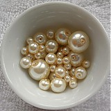 Voskované perly MIX4-12mm (oranž.krémová)
