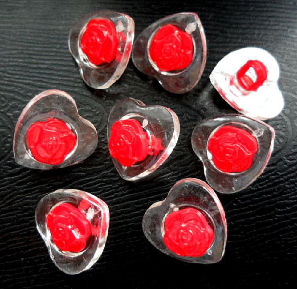 Gombík-srdiečko 16,5mm-1ks