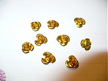 Korálky - kovové ružičky - 10ks - 3775174_