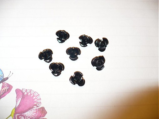 Korálky - kovová ružička - 10 ks - 3775105_