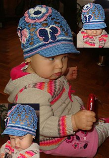 Detské čiapky - Vzorovaná šiltovka - 3793043_