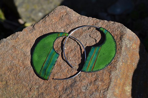 Náušnice - etno zelené - 3825331_