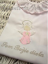 Detské oblečenie - Košieľka na krst "anjelikova" k17 - ružová - 3828692_