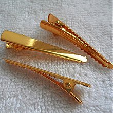 Komponenty - Spona do vlasov 48mm-1ks (zlatá) - 3833728_
