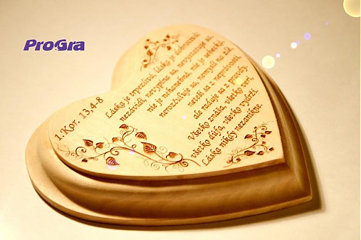 Dekorácie - jednoduché - LÁSKA - srdiečko - 3841673_