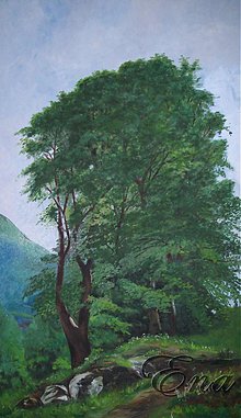 Obrazy - Tri stromy - ručne maľovaný obraz - 3848127_