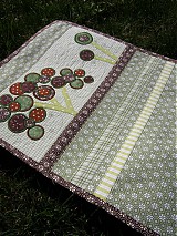 Úžitkový textil - "Kvety v  tráve"...štóla :) - 3858343_
