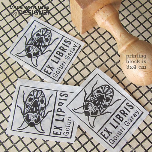 Materiál ručne robený - Chrobáčik: pečiatka 3x4 cm - 3861608_