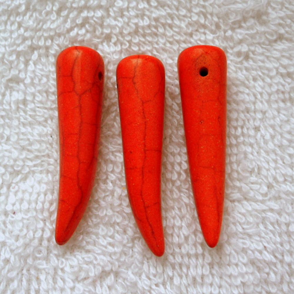 Prír.kameň 39x10mm-1ks (oranžová)