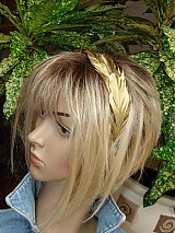 Ozdoby do vlasov - čelenka "Zlaté pierko", typ 53 - 3866911_