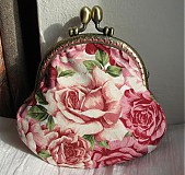 Peňaženky - Ružové ruže - 3873575_