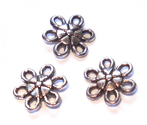 Komponenty - Medzičlánok kvietok 9 mm - platina - 3878055_