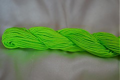 Galantéria - Šnúrka nylon neónova zelená, 1mm, 0.11€/meter - 3876565_