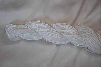 Galantéria - Šnúrka nylon biela, 1mm, 0.14€/meter - 3876113_