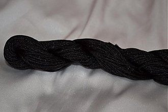 Galantéria - Šnúrka nylon čierna, 1mm, 0.14€/meter - 3876141_