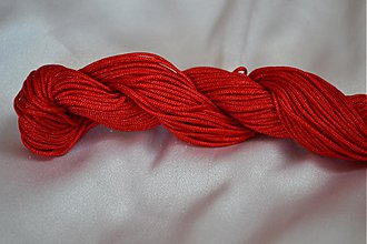 Galantéria - Šnúrka nylon červená 1mm, 0d 0.17€/meter - 3876159_