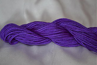 Galantéria - Šnúrka nylon fialová, 1mm, 0.11€/meter - 3876240_