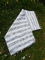 Úžitkový textil - Koberec sivý melír pásikavý 160x74cm - 3885778_