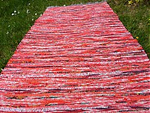Úžitkový textil - Koberec červený melírovaný 170x73cm - 3885814_