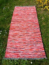 Úžitkový textil - Koberec červený melírovaný 170x73cm - 3885816_