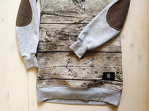 Mikiny - sweatshirt wood on grey - 3892975_