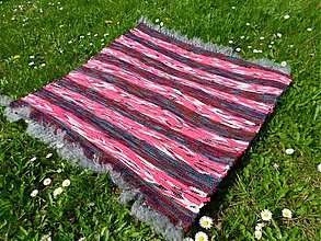 Úžitkový textil - Ružovo-hnedá predložka 120x74cm - 3892966_